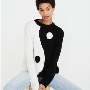 Madewell yin yang sweater cotton/polyester/alpaca